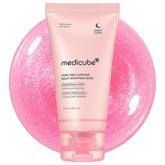 Korean PDRN Pink Caffeine Sleep Mask — Depuff & Glow
